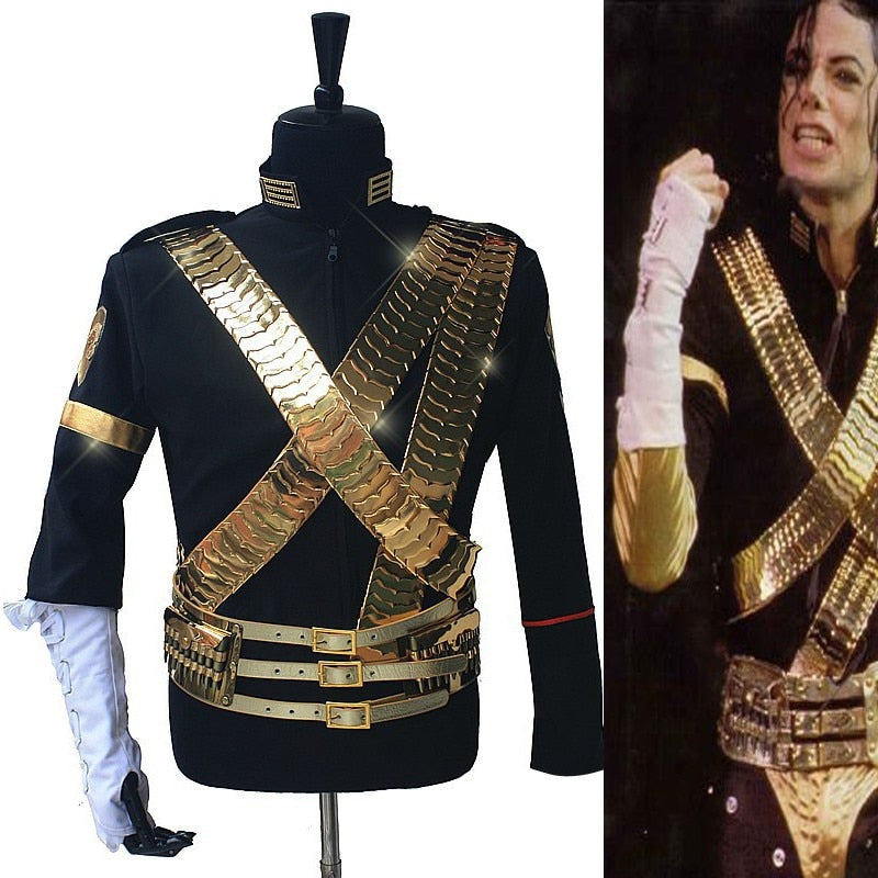 MJ Michael Jackson Costume Classic Scream JAM Jacket & Metal