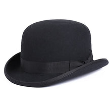 Load image into Gallery viewer, Wool Derby Hat Bowler Felt Hats Black For Men Women