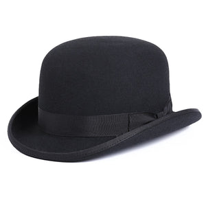 Wool Derby Hat Bowler Felt Hats Black For Men Women