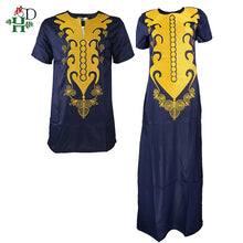 Load image into Gallery viewer, south africa couple clothes african dresses for men and women dashiki clothing bazin riche tops dress no pant