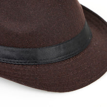 Load image into Gallery viewer, Wool Fedora Jazz Hat Men Chapeu Panama Masculino Sombrero Mujer Women Felt Hats Man Bowler Vintage Black Retro Cap