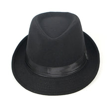 Load image into Gallery viewer, Wool Fedora Jazz Hat Men Chapeu Panama Masculino Sombrero Mujer Women Felt Hats Man Bowler Vintage Black Retro Cap