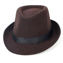 Load image into Gallery viewer, Wool Fedora Jazz Hat Men Chapeu Panama Masculino Sombrero Mujer Women Felt Hats Man Bowler Vintage Black Retro Cap