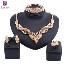 Load image into Gallery viewer, Jewelry Sets Fashion Nigerian Wedding African Beads Costume Necklace Bangle Earring Ring Gift Set