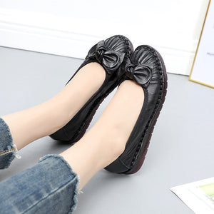 Genuine Leather Handmade Comfortable Flat Women Loafers Shoes