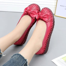 Load image into Gallery viewer, Genuine Leather Handmade Comfortable Flat Women Loafers Shoes