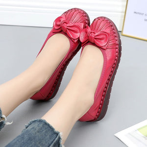 Genuine Leather Handmade Comfortable Flat Women Loafers Shoes