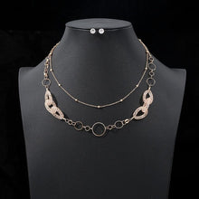 Load image into Gallery viewer, Jewelry Sets African Bridal Gold Color Necklace Stud Earrings Wedding Crystal Set for Women Fashion Costume Jewellery Set