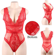 Load image into Gallery viewer, Ladies Playsuit 2019 Floral Lace Bodysuit High Quality Stretchy Body Suit Jumpsuit Plus Size Sexy Female Body for Women RW80807