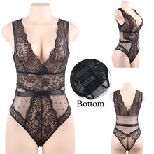 Load image into Gallery viewer, Ladies Playsuit 2019 Floral Lace Bodysuit High Quality Stretchy Body Suit Jumpsuit Plus Size Sexy Female Body for Women RW80807