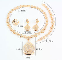 Load image into Gallery viewer, Fashion Nigerian Wedding African Beads Necklace Set Water Drop Earrings For Women Party Dubai Wedding Accessories Jewelry Set