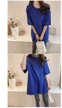 Load image into Gallery viewer, Candy Color Short Sleeve Loose T-Shirts Girls Summer O-Neck  Women T-Shirt Lady Tops