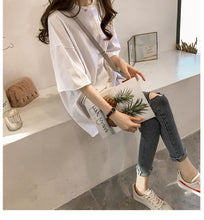Load image into Gallery viewer, Candy Color Short Sleeve Loose T-Shirts Girls Summer O-Neck  Women T-Shirt Lady Tops