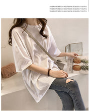 Load image into Gallery viewer, Candy Color Short Sleeve Loose T-Shirts Girls Summer O-Neck  Women T-Shirt Lady Tops