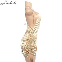 Load image into Gallery viewer, Solid Spaghetti Straps Backless Sleeveless Sexy Dresses