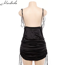 Load image into Gallery viewer, Solid Spaghetti Straps Backless Sleeveless Sexy Dresses