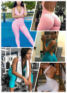 Sports Jumpsuits Backless Sportswear Fitness Tight Women's Tracksuits Sport Running Set Yoga Sets Workout Clothes Gym Clothes