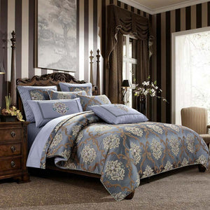 Luxury Jacquard weave 100% cotton Bedding Set queen King Size Queen Bed Set Duvet Cover Bed Sheet pillowcase 4/6/8/9pcs bedcloth