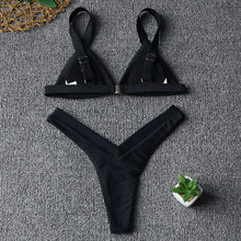 Load image into Gallery viewer, Bikini 2020 Solid Push Up Brazilian Bathing Suit Swim Wear