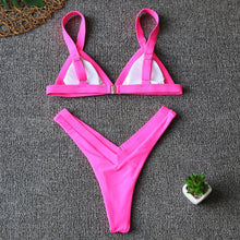 Load image into Gallery viewer, Bikini 2020 Solid Push Up Brazilian Bathing Suit Swim Wear