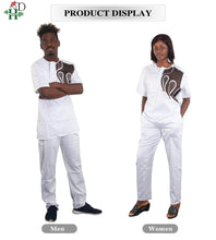 Load image into Gallery viewer, Couple Bold Rich Top and Pant Suit Africa Dashiki Style