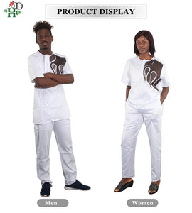 Couple Bold Rich Top and Pant Suit Africa Dashiki Style