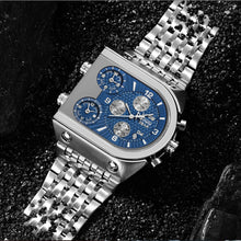 Load image into Gallery viewer, Men Quartz Top Brand Luxury Time Zone Stainless Steel Watch