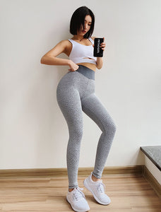 Women Fitness High Waist Elastic Push Up Ankle Length Leggings
