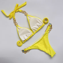 Load image into Gallery viewer, Rhinestone Crystal Diamond Metal Chain Luxury Aristocratic Swimming Suit