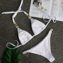 Load image into Gallery viewer, Rhinestone Crystal Diamond Metal Chain Luxury Aristocratic Swimming Suit