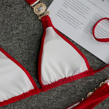 Load image into Gallery viewer, Rhinestone Crystal Diamond Metal Chain Luxury Aristocratic Swimming Suit