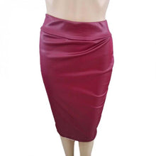Load image into Gallery viewer, Women High Waist Faux Leather Pencil Skirt Body con Skirt Solid Sexy