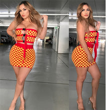 Load image into Gallery viewer, 2019 Two Piece Sets Clothes Women Sexy O Neck Coat Top Bodycon Skirt Suits Autumn Woman 2 Pcs Set Feminino Ruffles Hem Outfits