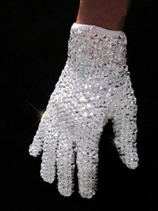 MJ Michael Jackson ultimate collection crystal glove handmade100% Single Side