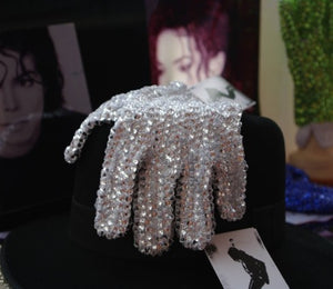 MJ Michael Jackson ultimate collection crystal glove handmade100% Single Side