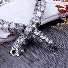 Load image into Gallery viewer, MISSFOX Hiphop Men 10mm Big CZ Diamond Cuba Bracelets &amp; Bangles 18K Gold Argent Brazalete Hombre 1 Row Trapezoid Luxury Bracelet