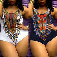 Load image into Gallery viewer, Dashiki African Push Up Bikini Print one Piece swimwear