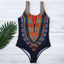 Load image into Gallery viewer, Dashiki African Push Up Bikini Print one Piece swimwear