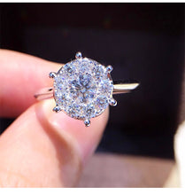 Load image into Gallery viewer, Natural Diamond 18K Gold Pure AU 750 Gold Solid Gold Rings Beautiful Upscale Trendy Classic Party Fine Jewelry Hot Sell New 2020