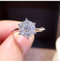 Load image into Gallery viewer, Natural Diamond 18K Gold Pure AU 750 Gold Solid Gold Rings Beautiful Upscale Trendy Classic Party Fine Jewelry Hot Sell New 2020