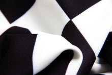 Load image into Gallery viewer, S-4XL High Quality 2018 Spring Summer European And American Fashion Simple Black And White Plaid Super Hem Sleeveless Maxi Dress