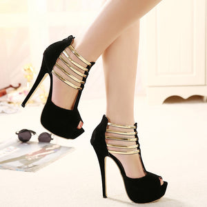 Sexy High Heels Women Shoes Platform Peep Toe High Heel Shoes