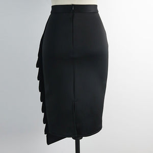 Women Pencil Skirt High Waist Slim Mini Solid Modest Classy Hip Elegant Fashion