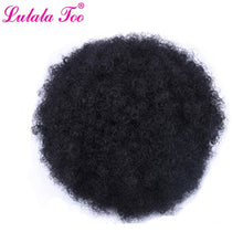 Load image into Gallery viewer, 10inch High Puff Afro Curly Wig Ponytail Drawstring Short Afro Kinky Pony Tail Clip in on Synthetic Kinky Curly Hair Bun