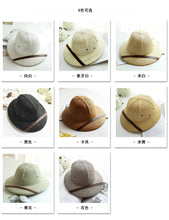 Load image into Gallery viewer, Novelty Toquilla Straw Helmet Pith Sun Hats for Men Vietnam War Army Hat Dad Boater Bucket Hats Safari Jungle Miners Cap  B-8268