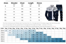 Load image into Gallery viewer, Men Sets Fashion Sporting Suit Patchwork Zipper Sweatshirt +Sweatpants 2 Pieces Sets Slim Tracksuit