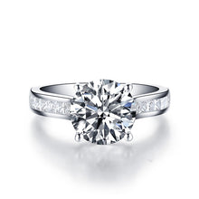 Load image into Gallery viewer, ZOCAI Century Classic Natural Real 1.0 CT Certified I-J/SI Round Cut Diamond Engagement Women Ring 18K White Gold (AU750) W00159