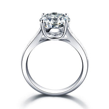 Load image into Gallery viewer, ZOCAI Century Classic Natural Real 1.0 CT Certified I-J/SI Round Cut Diamond Engagement Women Ring 18K White Gold (AU750) W00159