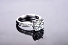 Load image into Gallery viewer, ZOCAI Century Classic Natural Real 1.0 CT Certified I-J/SI Round Cut Diamond Engagement Women Ring 18K White Gold (AU750) W00159