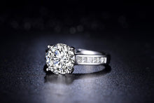 Load image into Gallery viewer, ZOCAI Century Classic Natural Real 1.0 CT Certified I-J/SI Round Cut Diamond Engagement Women Ring 18K White Gold (AU750) W00159